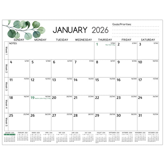 2025-2026 Magnetic Calendar for Refrigerator - Run Now to Dec 2026, 11'' x 8.5'', 2026 Monthly Calendar with Strong Magnets, Thicker Paper, Hard Cardboard, Priorities ＆ Notes, Yearly Overview - Medaid International