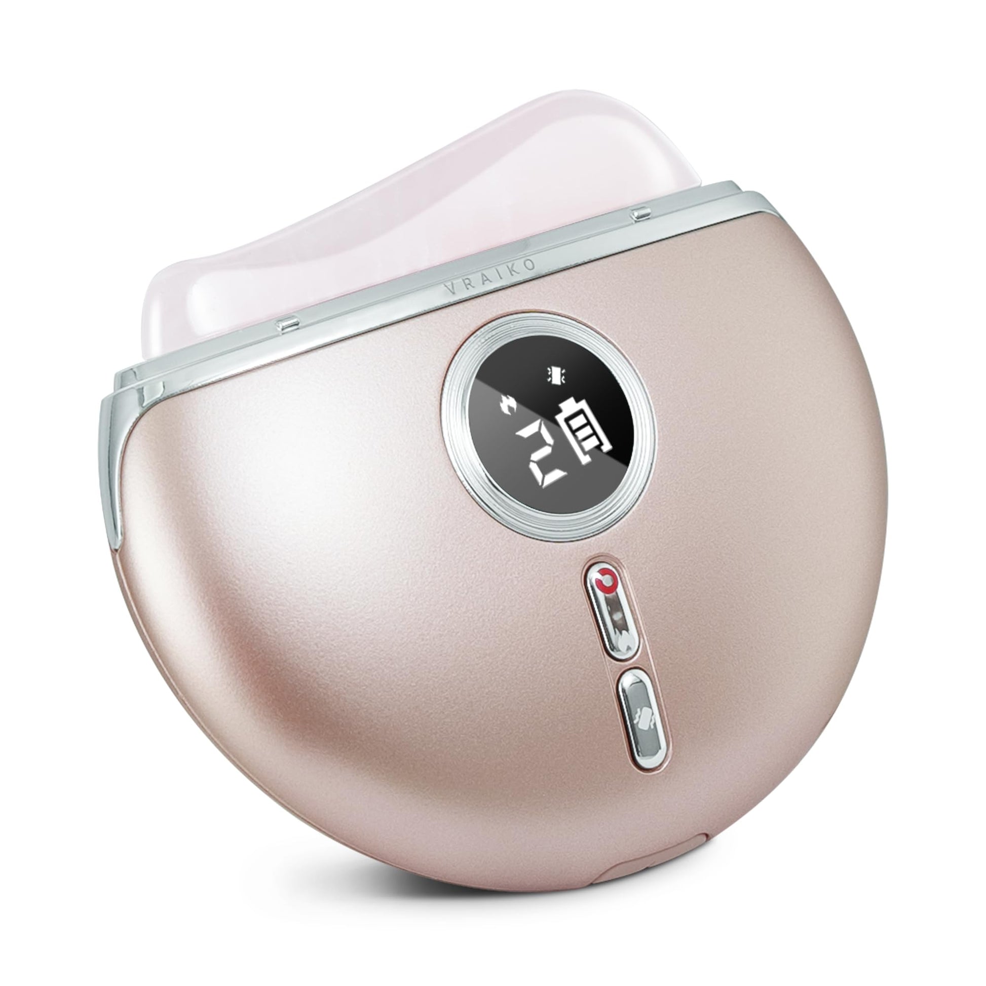 VRAIKO AlpenGlow Electric Gua Sha Device, Rose Quartz Gua Sha Facial Tools with Heat and Vibration, Gua Sha Face Massager for Lymphatic Drainage, Lift, Puffiness, Rejuvenation Natural Glow (Rose Gold) - Medaid International