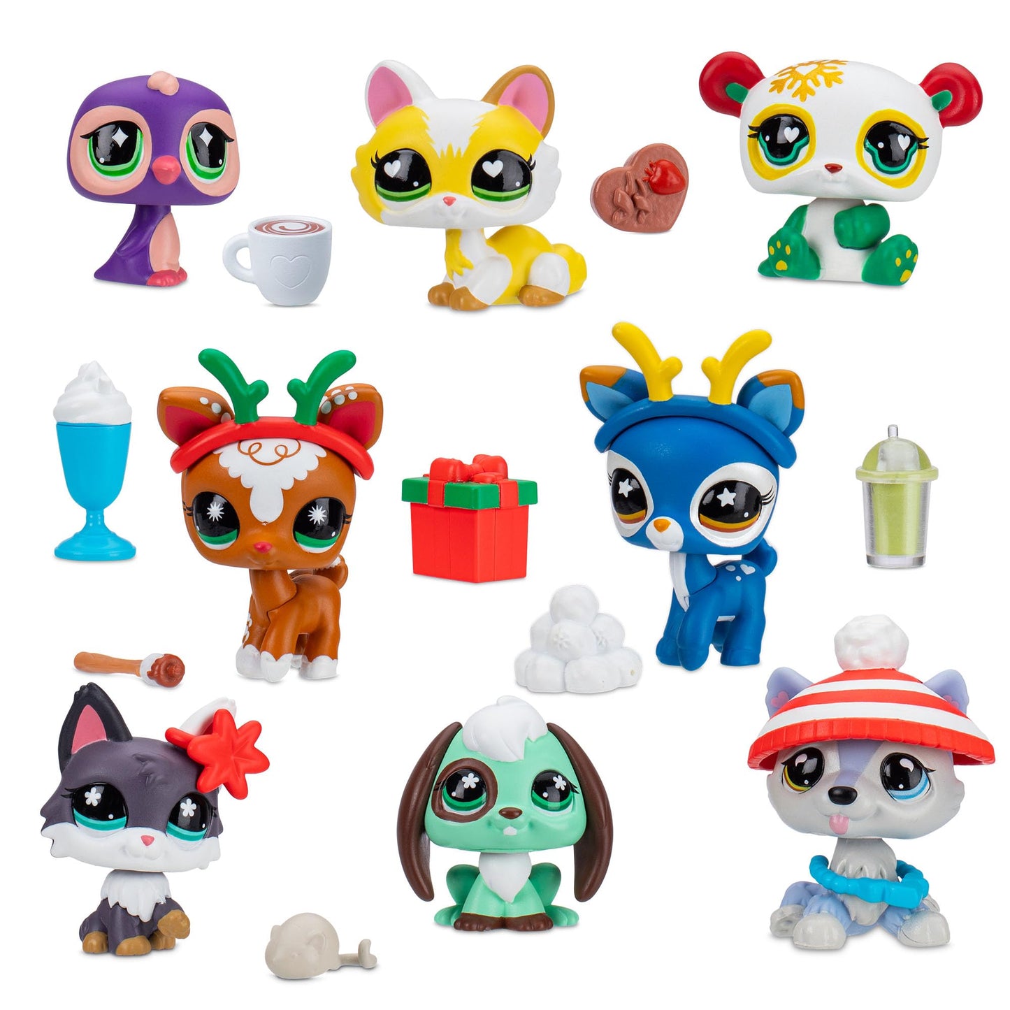 Littlest Pet Shop - Deluxe Holiday Calendar - Series 4 Advent Calendar -Gen 7 Authentic LPS Bobble Head Toy Figure, Collectible Toy Animal, Ages 4+ - Medaid International