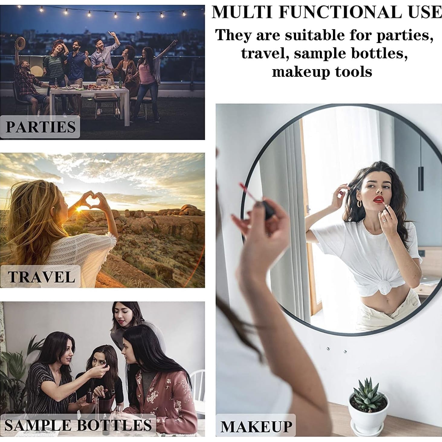 Csdtylh Mini Spray Bottle 100PCS 2ML Clear Plastic Empty Sample Containers Fine Mist Perfume Travel Refillable Spray Bottle Perfume Atomizer Small Travel Size Spray Bottle for Cleaning, Essential Oils - Medaid International