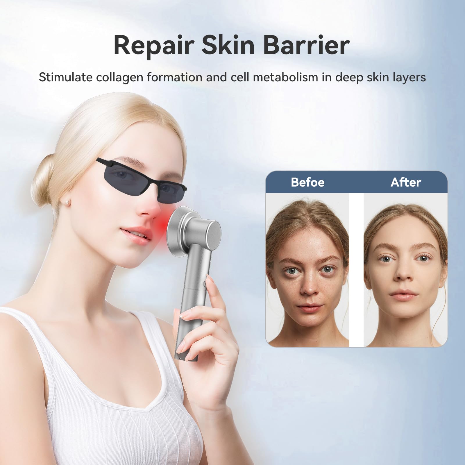 Handheld Red Light Therapy Device with Stand, Cold Laser Therapy Device with 3 Modes & Timer, Near-Infrared Red Light Therapy for Body, Knee, Feet, Back, Muscle, Joints - Medaid International