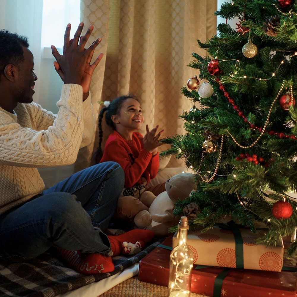 24Pcs Christmas Ornament Balls Set - 12 Glossy, 6 Matte & 6 Glittered Shatterproof Plastic Hanging Decorations for Xmas Tree (Silvery) Festive Holiday Decorative Accessories - Medaid International