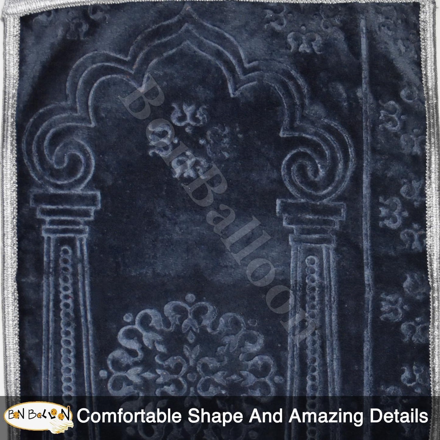 Children Kids Muslim Prayer Rug Mat Carpet Gebetsteppich Mat Islamic Gift Eid Ramadan Small Size Janamaz Muslim Gray - Medaid International