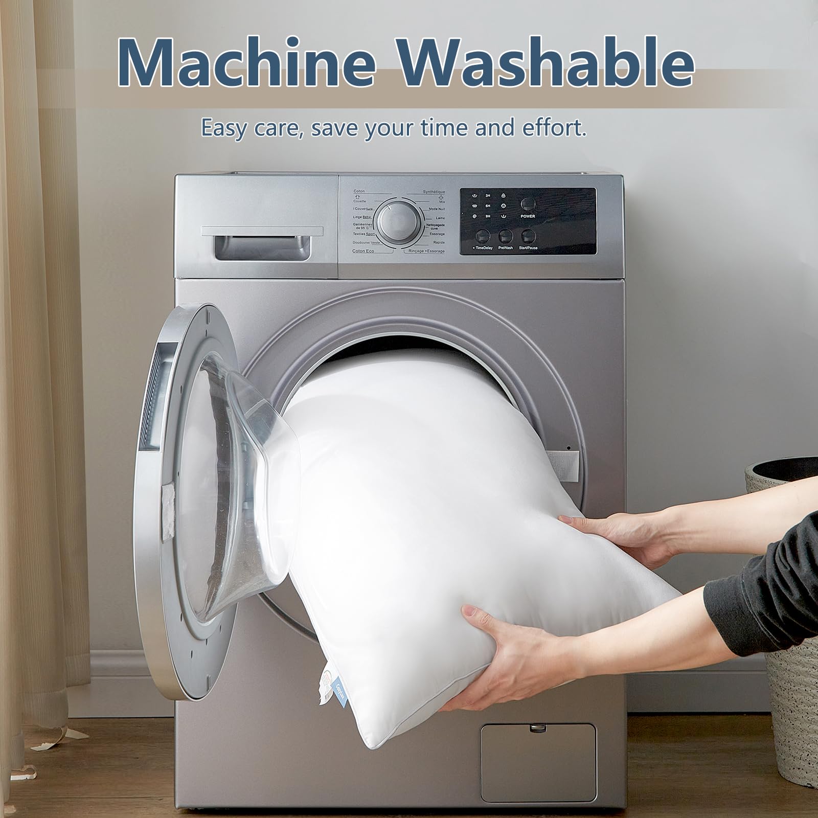 CozyLux Pillows Queen Size Set of 2, Hotel Quality Bed Pillows for Sleeping 2 Pack, Cooling Pillows for Side Back and Stomach Sleepers, Down Alternative Luxury Soft Supportive Fluffy Pillows (18x28) - Medaid International