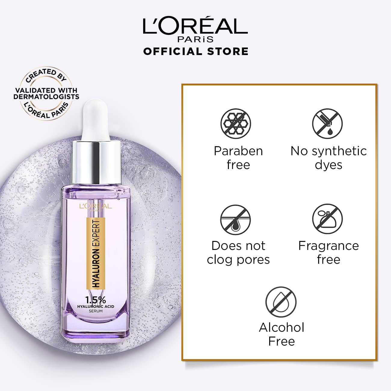 Serum L'Oréal Hyaluron Expert - 1.5% Hyaluronic Acid Replumping Serum - Medaid - Lebanon