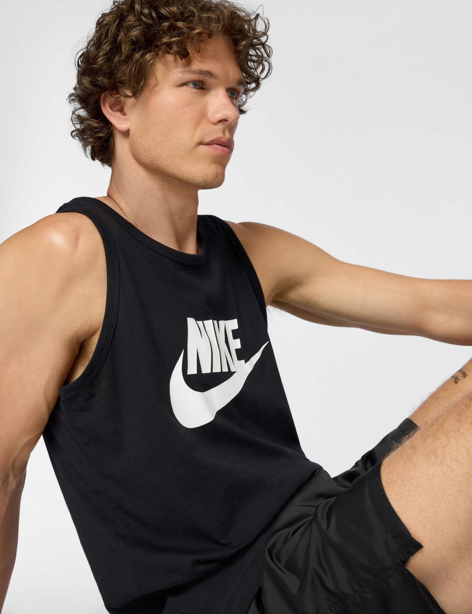 Nike Men's Sportswear Tank, Black/White, Large - Medaid International