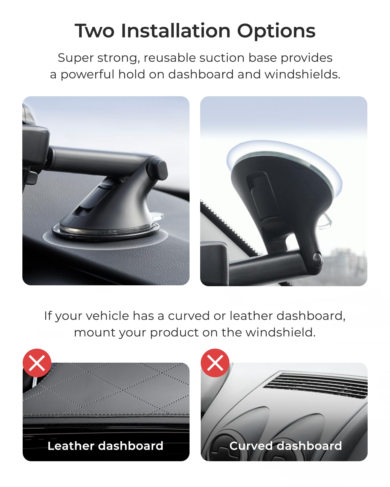 iOttie Easy One Touch Advanced Universal Car Mount Dashboard & Windshield Suction Cup Phone Holder for iPhone, Samsung, Google, All Smartphones - Medaid International