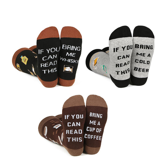 Funny Novelty Crew Socks Fun Dress Socks Gift for Men and Women - Medaid International