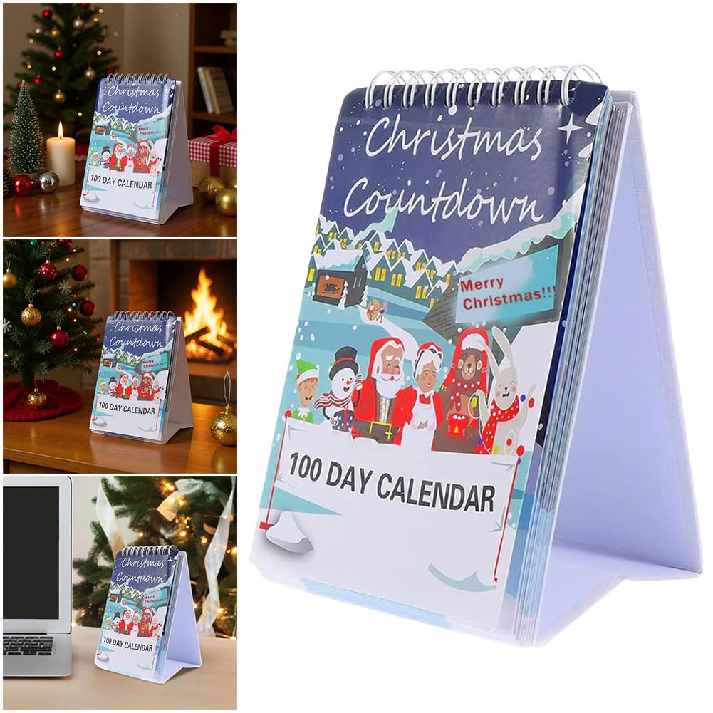 2025 Christmas Countdown Calendar 100 Days Tear Off Wall and Desktop Advent Calendar for Festive Home Decorations - Medaid International