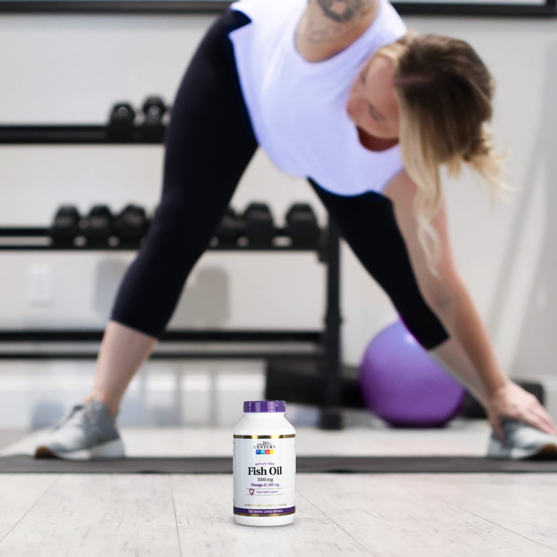 21st Century Fish Oil 1000 Mg Enteric Coated Softgels, 180Count - Medaid International