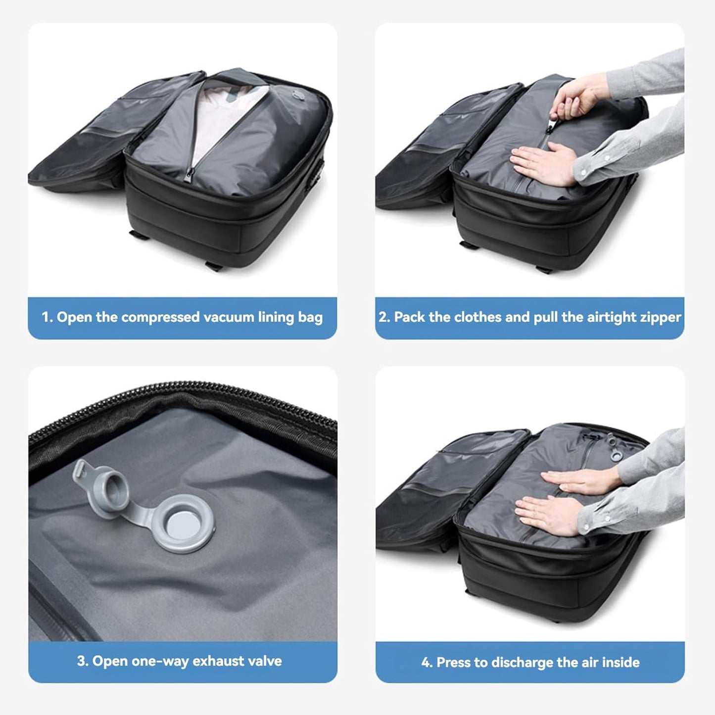 Vacuum Compression Backpack with Pump