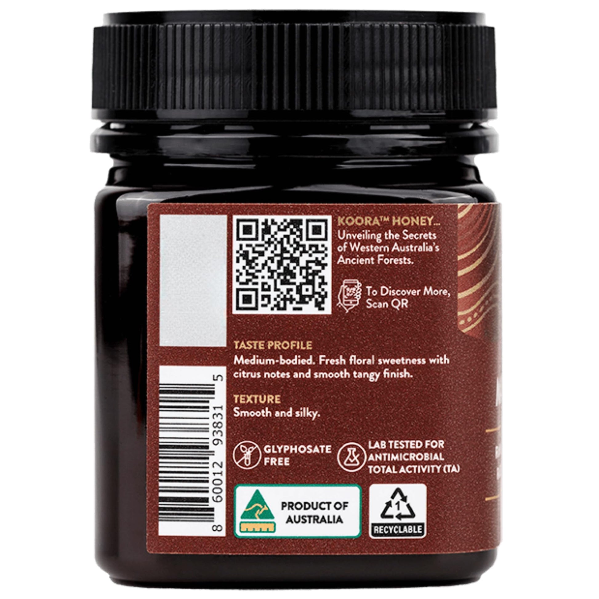 KOORA Marri Honey TA 25+ (MGO 1197+ Manuka Honey Rating Equiv.) Low GI, Raw Medicinal Honey for Daily Health & Immune Support, from the Ancient Wild Forests of Western Australia, 8.8 oz - Medaid International