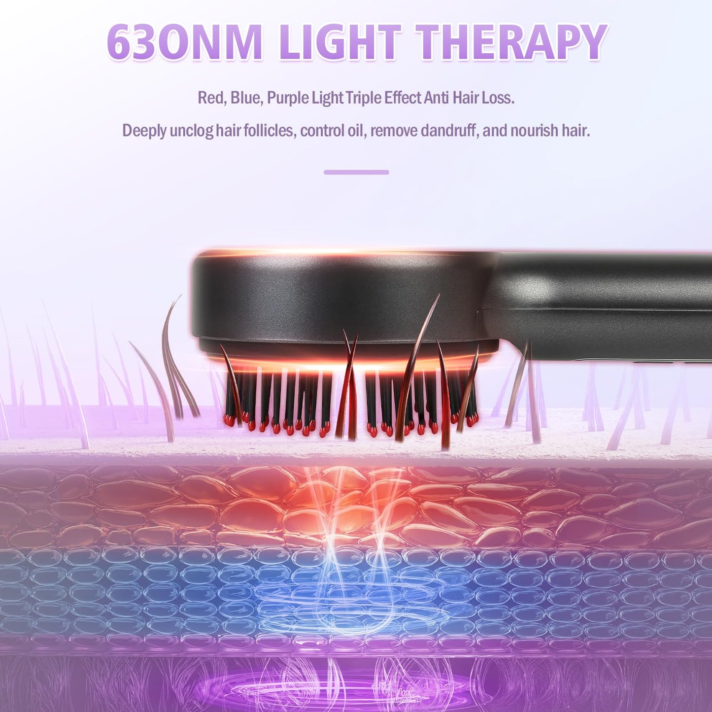 Livemon Electric Scalp Massager, 3-in-1 Hair Oil Applicator & Cordless Scalp Brush, IPX7 Waterproof, Portable Head Massager for Home & Travel, Grey - Medaid International