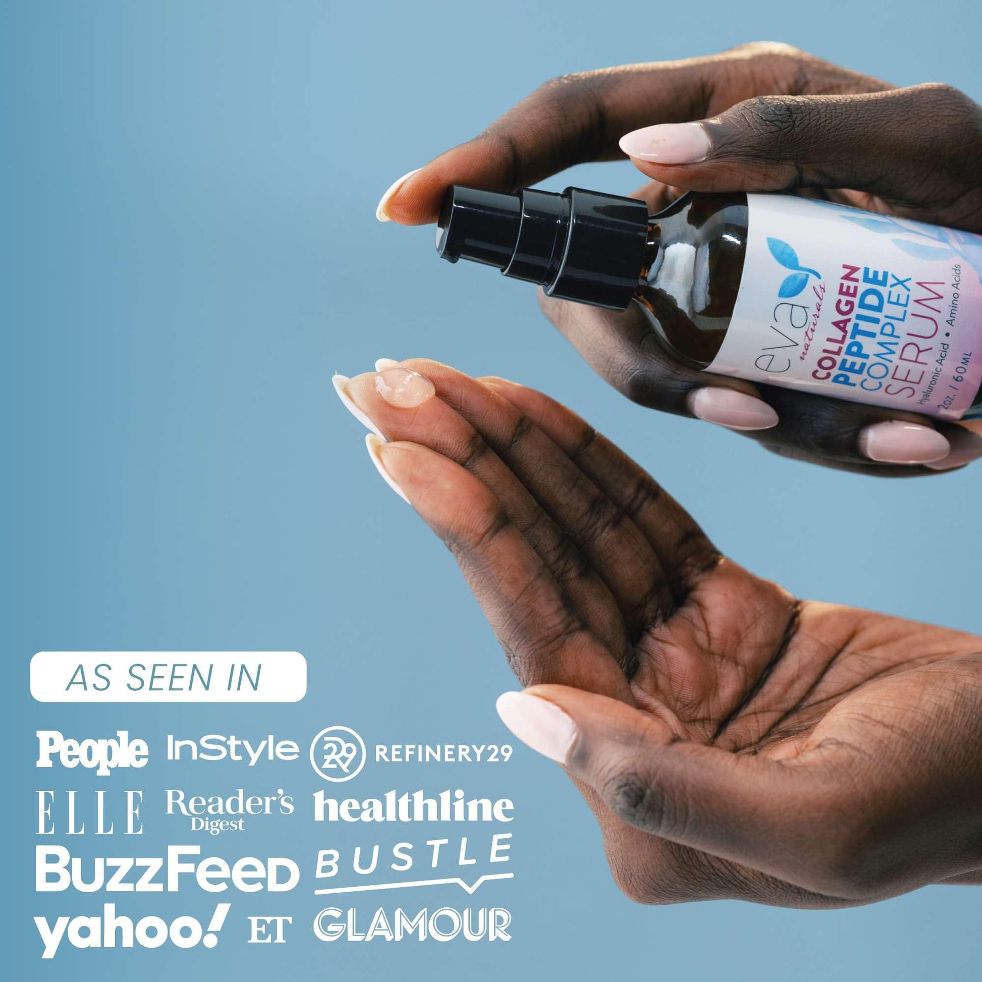 Collagen Peptide Serum for Face – Anti Aging Facial Treatment with Peptides & Hyaluronic Acid – Gentle Formula for Sensitive Skin, Microneedling Pen, Derma Roller, Skin Firming & Hydrating (2 Oz) - Medaid International