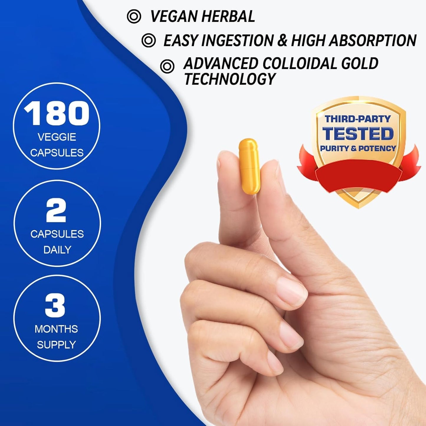 Berberine Supplement, High Strength Berberine 1500MG, 180 Caps - Plus Citrus Bergamot, Berberine HCI Root Supplements - Metabolic, AMPK Support Healthy Weight Management - Vegan, Organic, Non-GMO - Medaid International