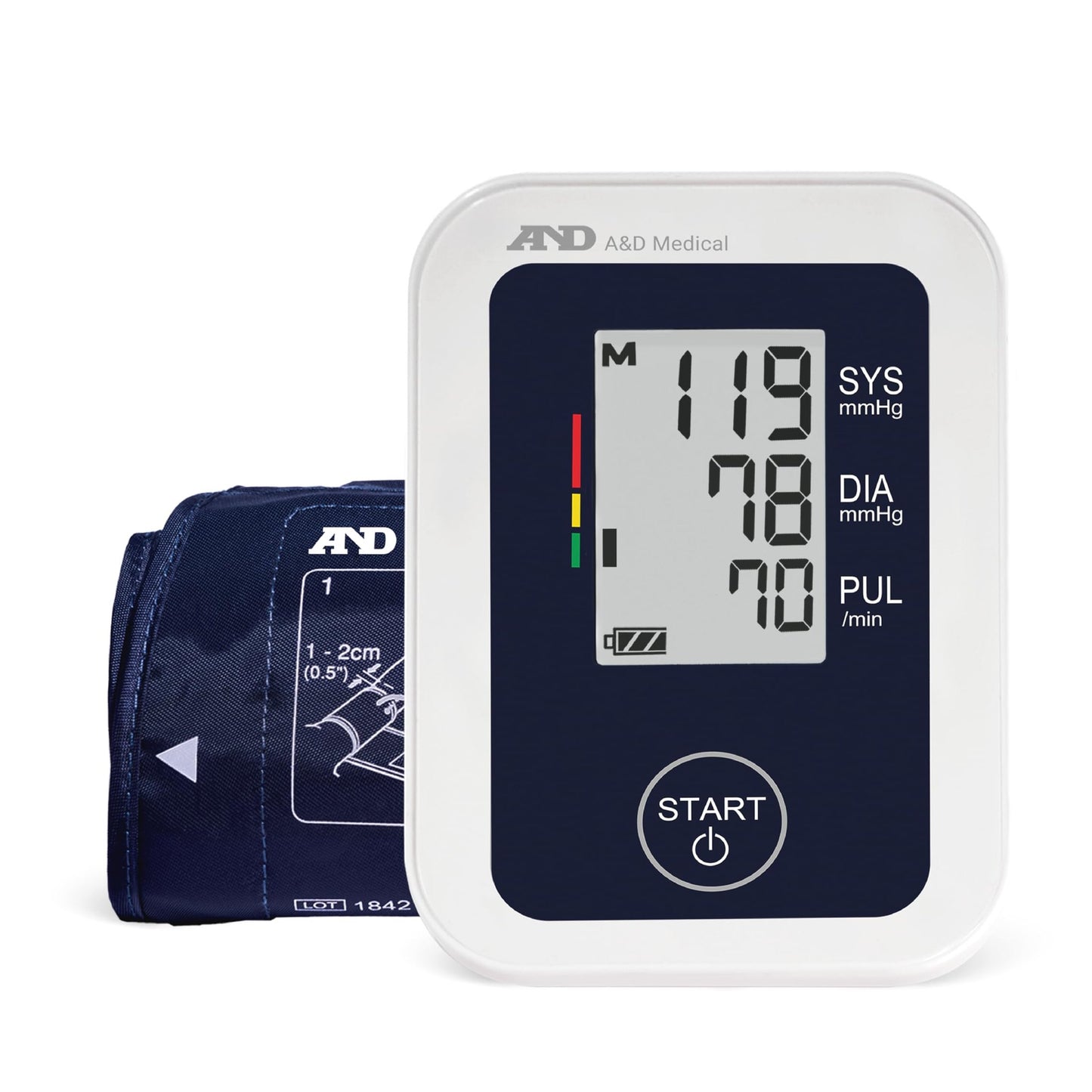 A&D Medical Blood Pressure Monitor for Home Use, UA-651 – Upper Arm Precise BP Machine – Wide Range Cuff (8.6” / 22-42cm), Adults, 4 AA Batteries - Medaid International