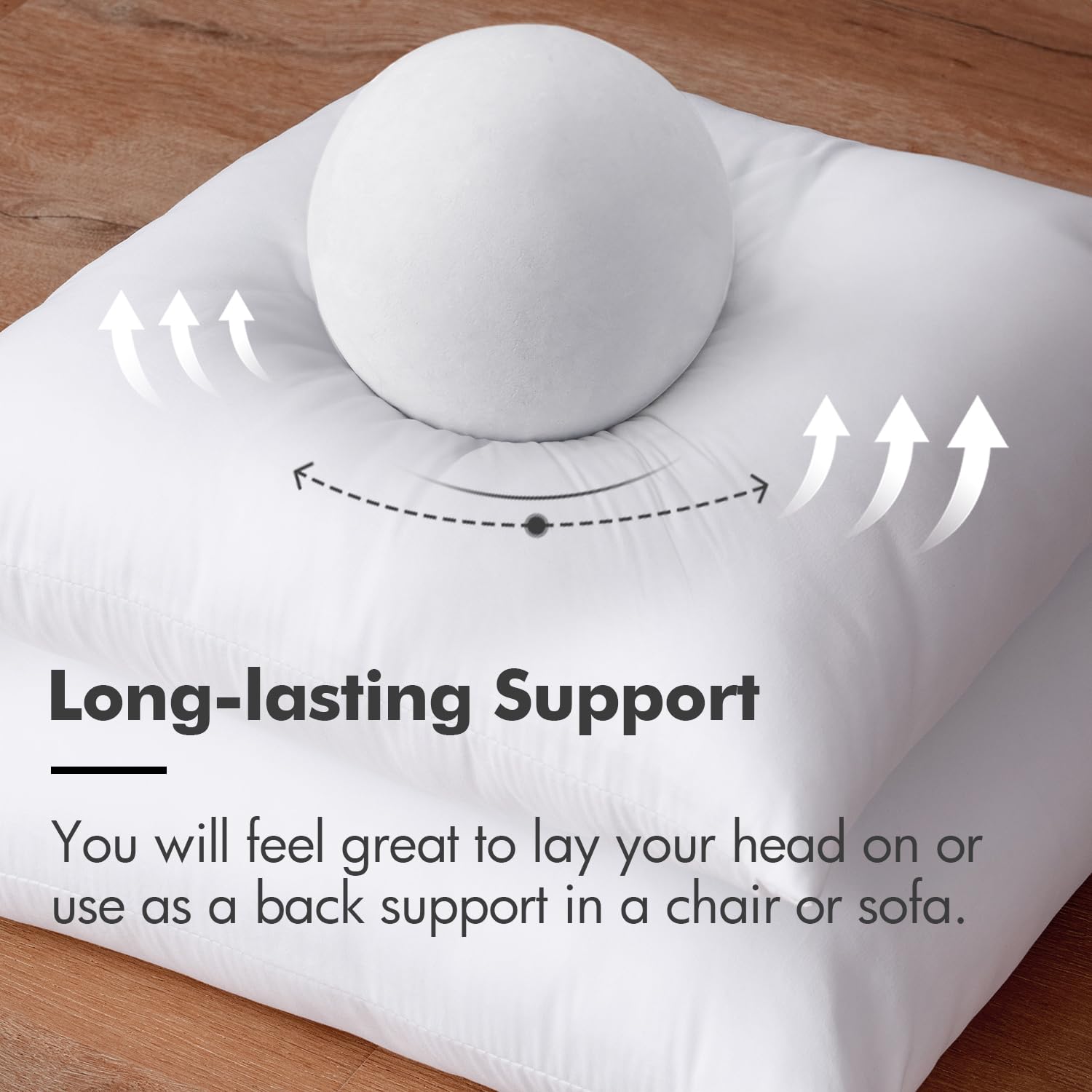 MIULEE Throw Pillow Insert Premium Pillow Stuffer Sham Rectangle for Decorative Cushion Bed Couch Sofa 12x20 Inch - Medaid International