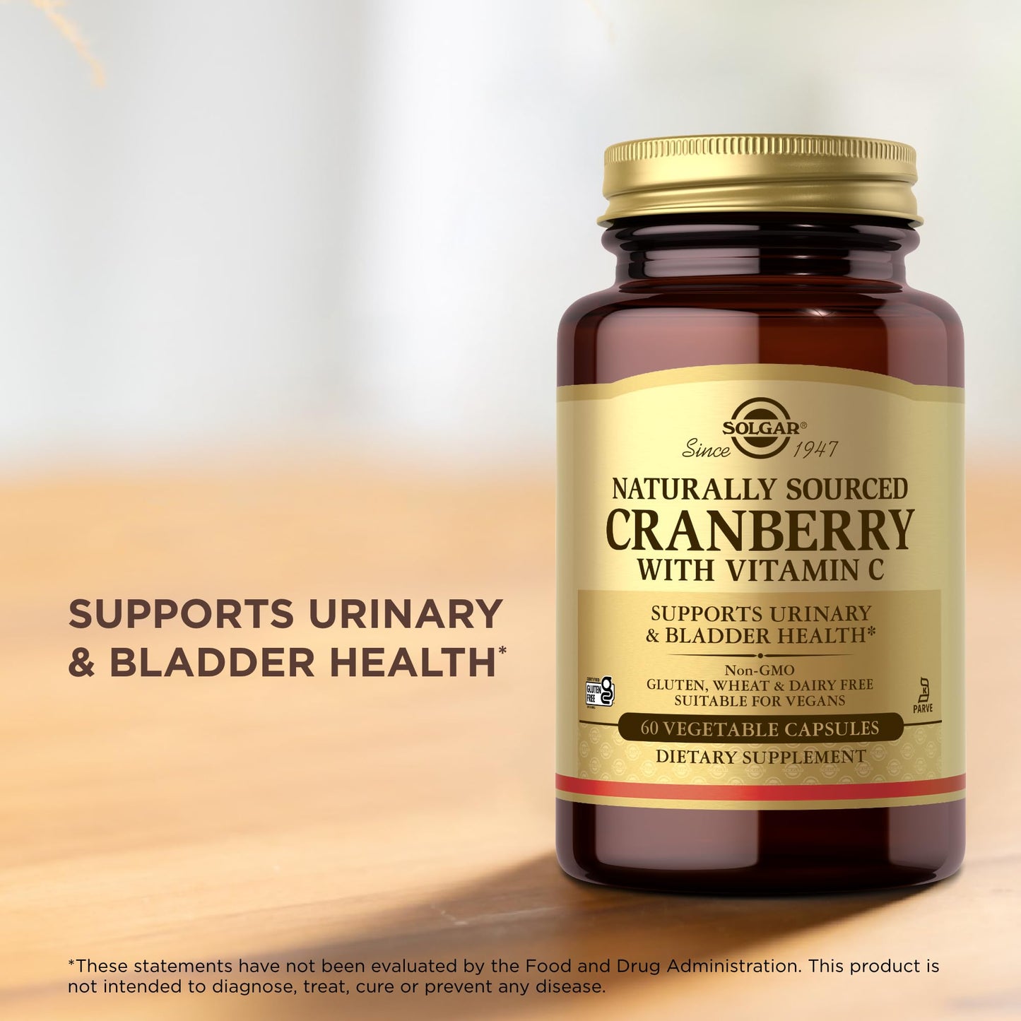 Solgar Cranberry with Vitamin C - 60 Vegetable Capsules - Supports Urinary & Bladder Health - Non-GMO, Vegan, Kosher, Gluten Free - 60 Servings - Medaid International