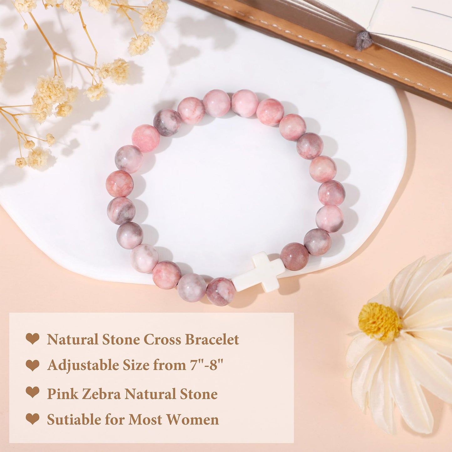 JTENGTOP Christian Religious Gifts for Women, Best Friend Sister Mom Christmas Birthday Gifts for Women Friendship Faith, Valentines Mothers Day Easter Ideas Present for Her Friends - Medaid International