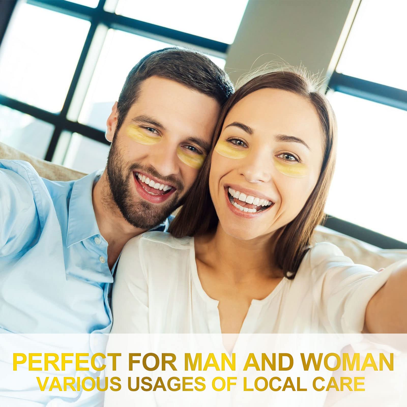 Fivewan 24k Gold Under Eye Patches - 60 Pcs Eye Mask Pure Gold Anti-Aging Collagen Hyaluronic Acid Under Eye Mask for Removing Dark Circles, Puffiness & Wrinkles Refresh Your Skin - Medaid International