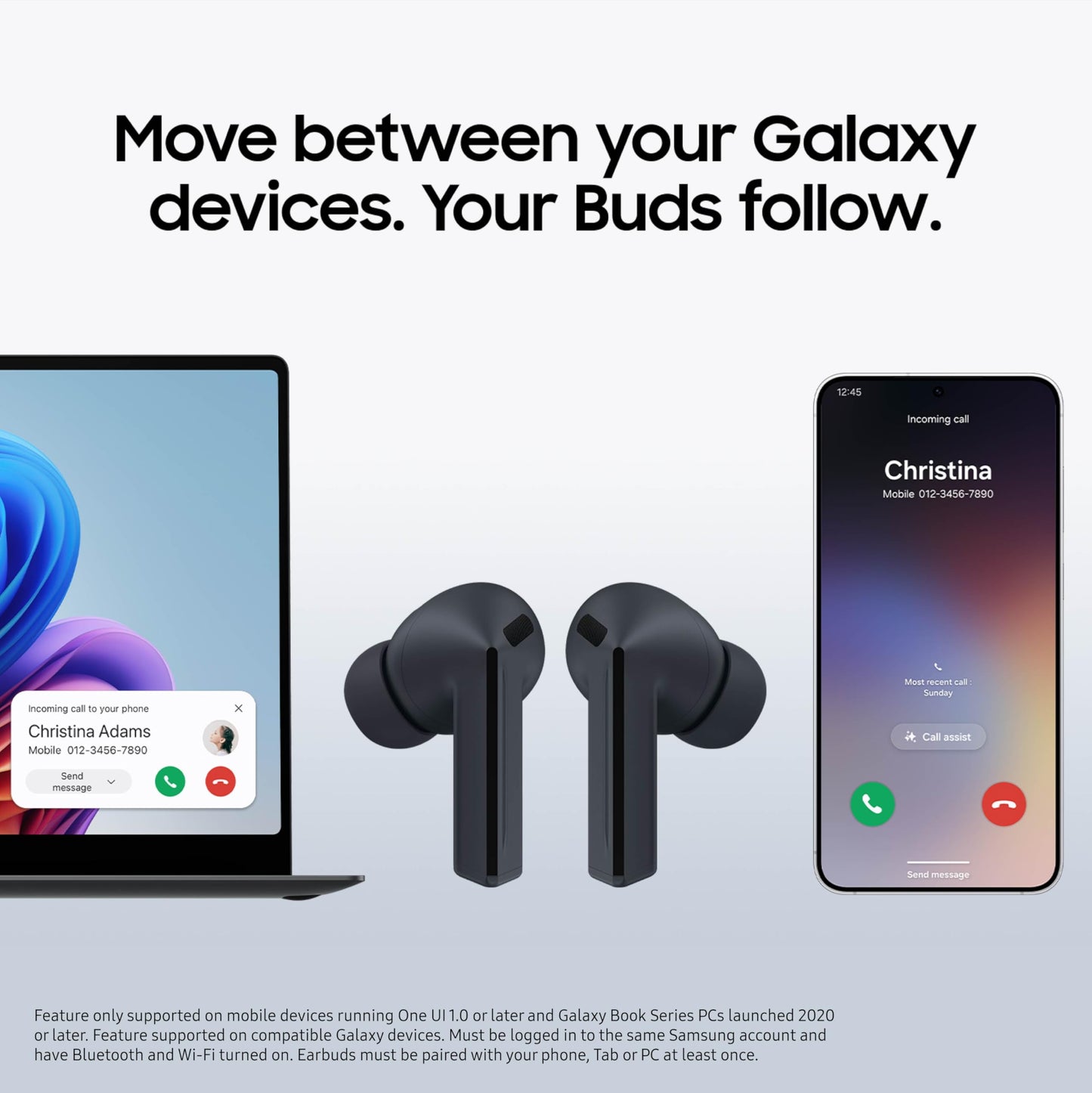 SAMSUNG Galaxy Buds 3 FE (2025) + Galaxy SmartTag2, True Wireless Bluetooth Earbuds, Active Noise Cancellation, Powerful Sound, Clear Calls, Long Lasting Battery, Black [US Version, 2 Year Warranty] - Medaid International