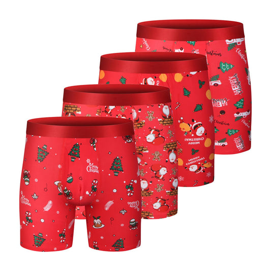 CONKEND Mens Boxer Briefs Cotton Underwear 6”no Ride up Regular Stretch Elastic Wide Band for Men 4 Pack L - Medaid International