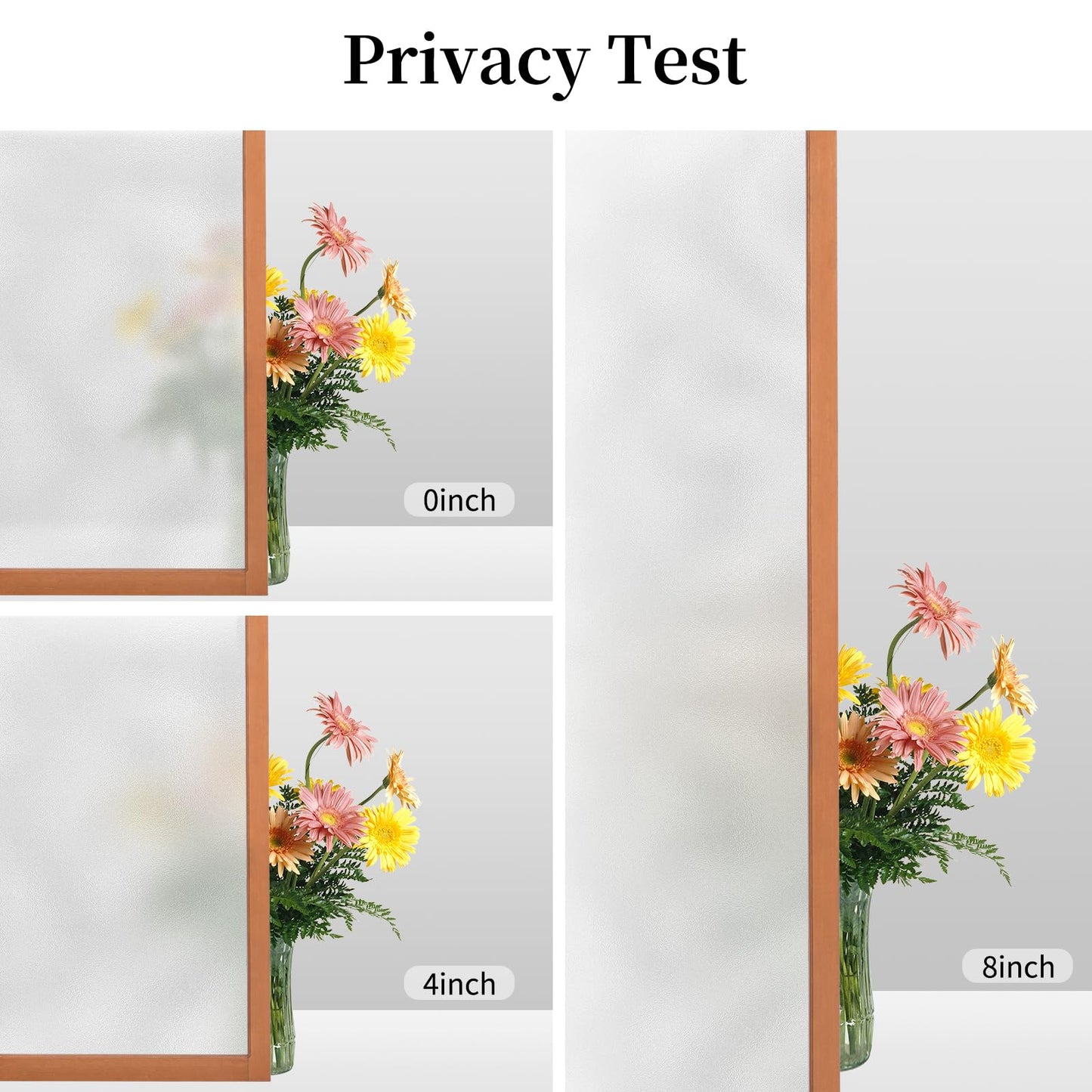 Niviy Etched Privacy Window Film Frosted Glass Static Cling Non Adhesive Window Frost Film for Home Office, 35.4 inch x 78.7 inch - Medaid International