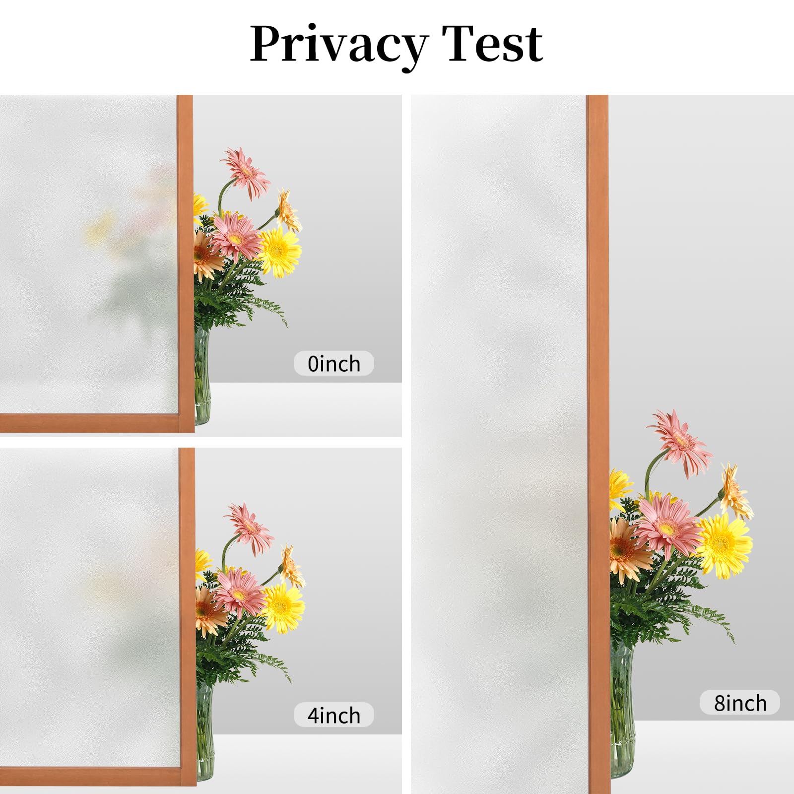 Niviy Etched Privacy Window Film Frosted Glass Static Cling Non Adhesive Window Frost Film for Home Office, 35.4 inch x 78.7 inch - Medaid International