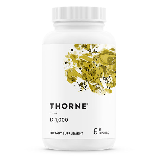 THORNE Vitamin D3 Supplement - Supports Healthy Bones, Teeth, Muscles, Cardiovascular & Immune Function* - Gluten, Dairy & Soy-Free - 1,000 IU - 90 Capsules - Medaid International