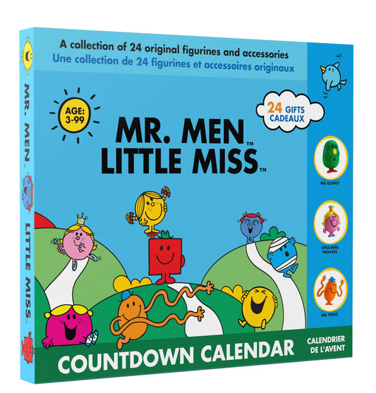 The original Mr. Men & Little Miss countdown Calendar 2025 Collectible Cartoon Toys for Boys and Girls, 12 Figurines + 12 COOL gifts! Ages 3+ 24 Pieces - Medaid International