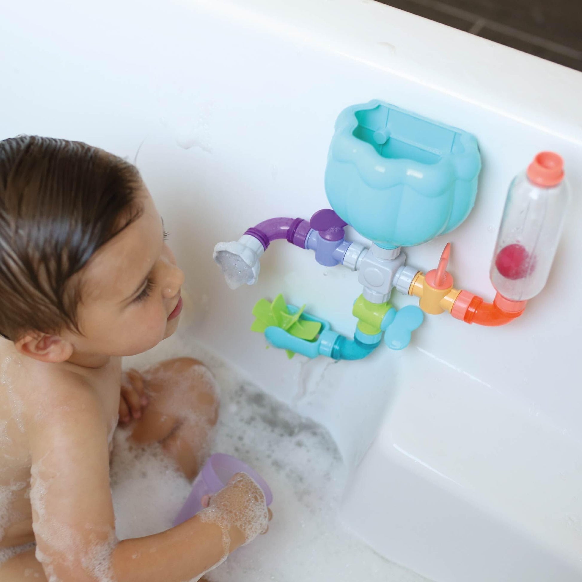 Nuby Wacky Waterworks Pipes Bath Toy - Baby Bathtub Toy with Interactive Features for Cognitive Development - Medaid International