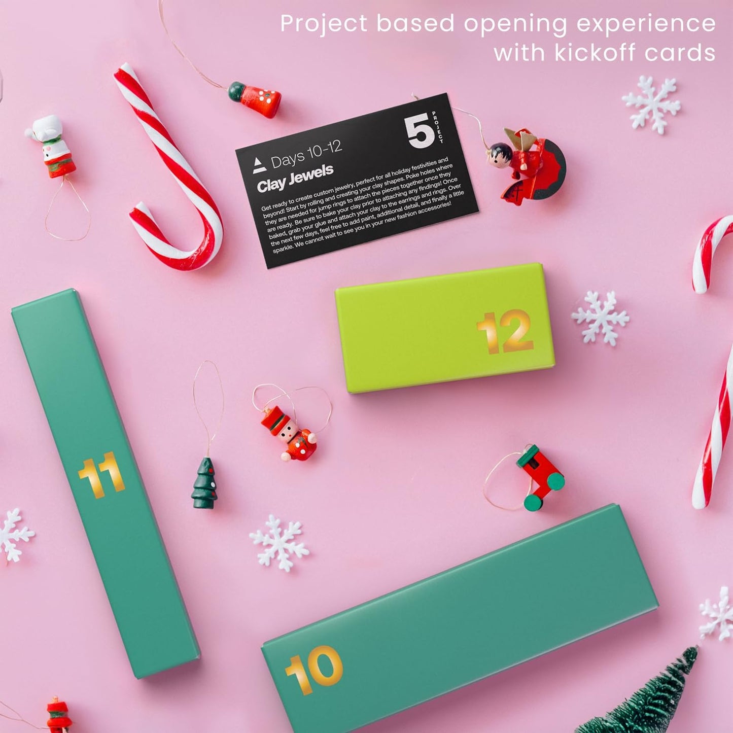 ARTEZA Craft Advent Calendar, 24-Day DIY Art Kit with Supplies & Projects, Curated by Lauren Quigley, Holiday Gift for Adults, Crafters & Artists - Medaid International