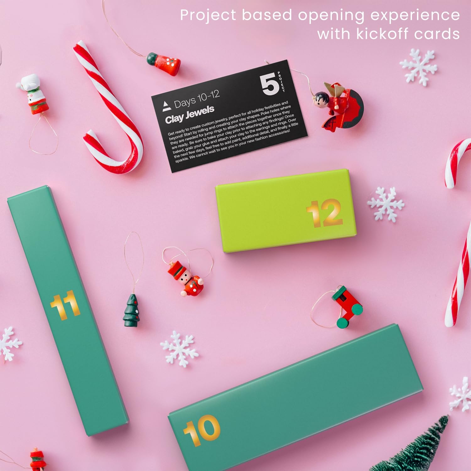 ARTEZA Craft Advent Calendar, 24-Day DIY Art Kit with Supplies & Projects, Curated by Lauren Quigley, Holiday Gift for Adults, Crafters & Artists - Medaid International