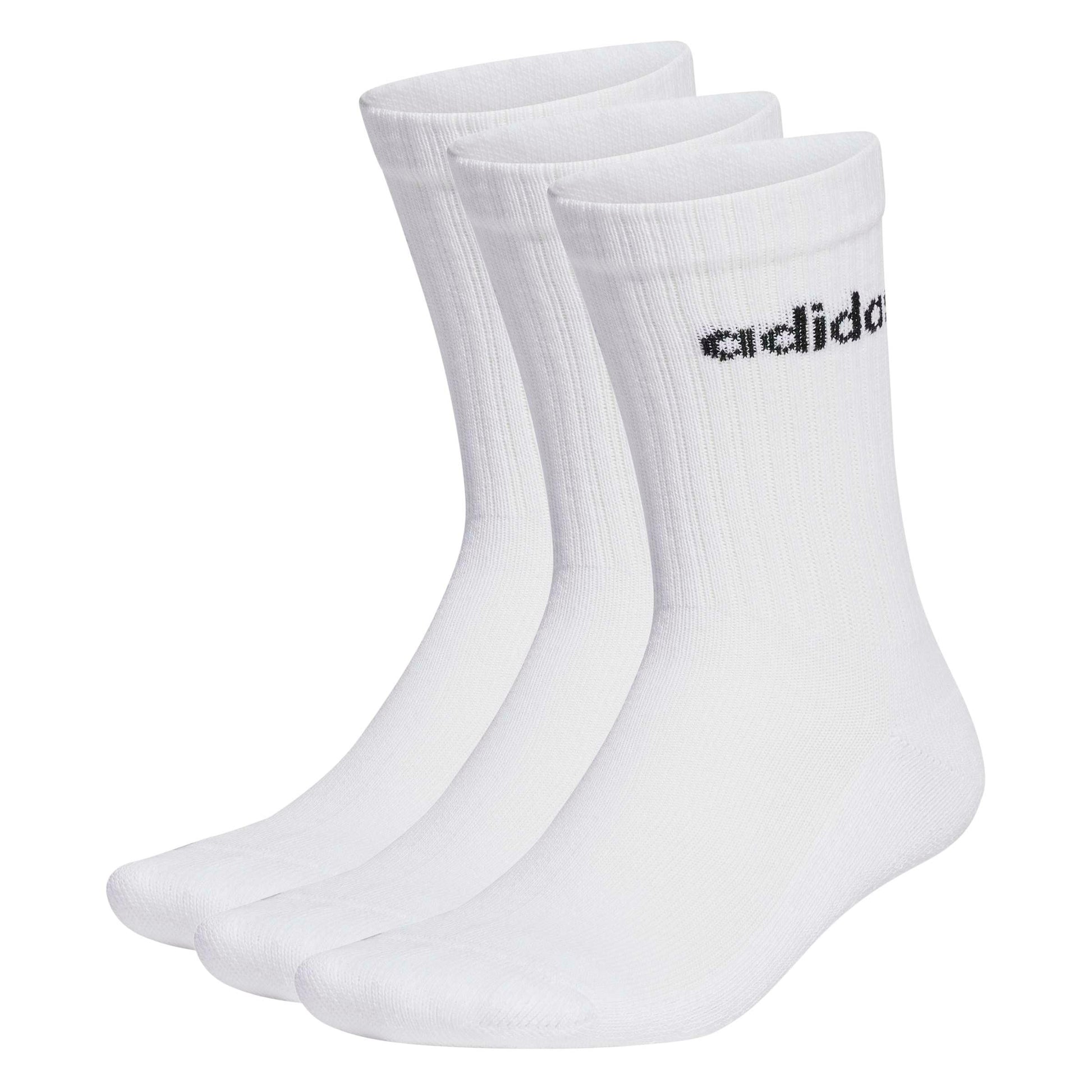 adidas Unisex Mid-Calf Socks, White, Large - Medaid International
