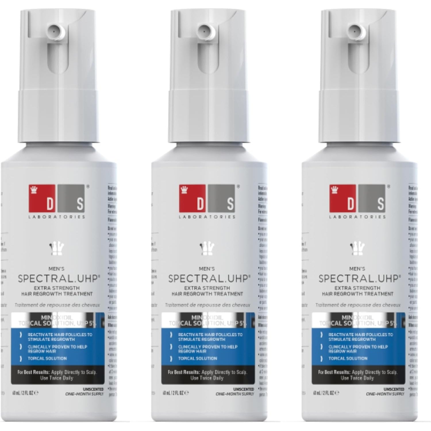 DS Laboratories Spectral.UHP Minoxidil 5% Hair Growth Serum - Minoxidil for Men & Minoxidil for Women Hair Growth, Hair Loss Treatments for Women & Men, Minoxidil 5 Percent Hair Growth Products - Medaid