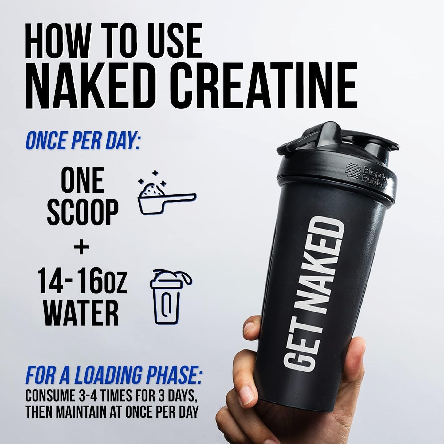 NAKED Pure Micronized Creatine Monohydrate Powder - Unflavored, 500g, 1.1lb Bulk - Vegan, Non-GMO, Gluten-Free, Soy-Free, No Fillers, Supports Muscle Growth & Strength - 100 Servings - Medaid International