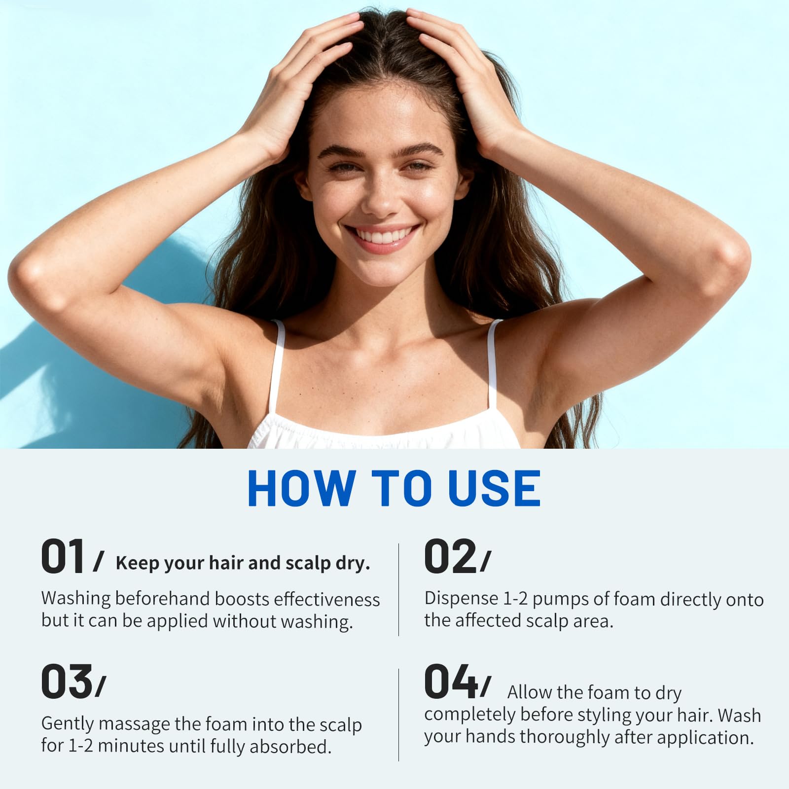 5% Minoxidil Hair Growth Foam for Men & Women – 2 Pack (60ml Each) | Extra Strength Hair Regrowth Treatment with Biotin | Supports Thicker, Fuller-Looking Hair - Medaid International