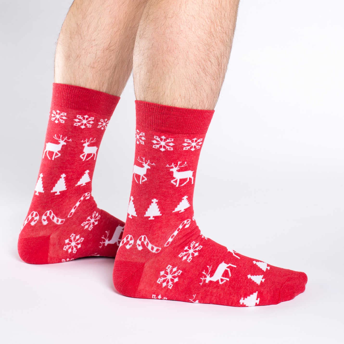 Good Luck Sock Men's Christmas Holiday Socks, Adult, Shoe Size 7-12 - Medaid International