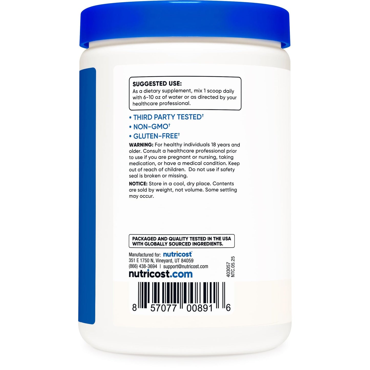 Nutricost HMB Powder (Beta-Hydroxy Beta-Methylbutyrate) 250 Grams - Gluten Free & Non-GMO - Medaid International