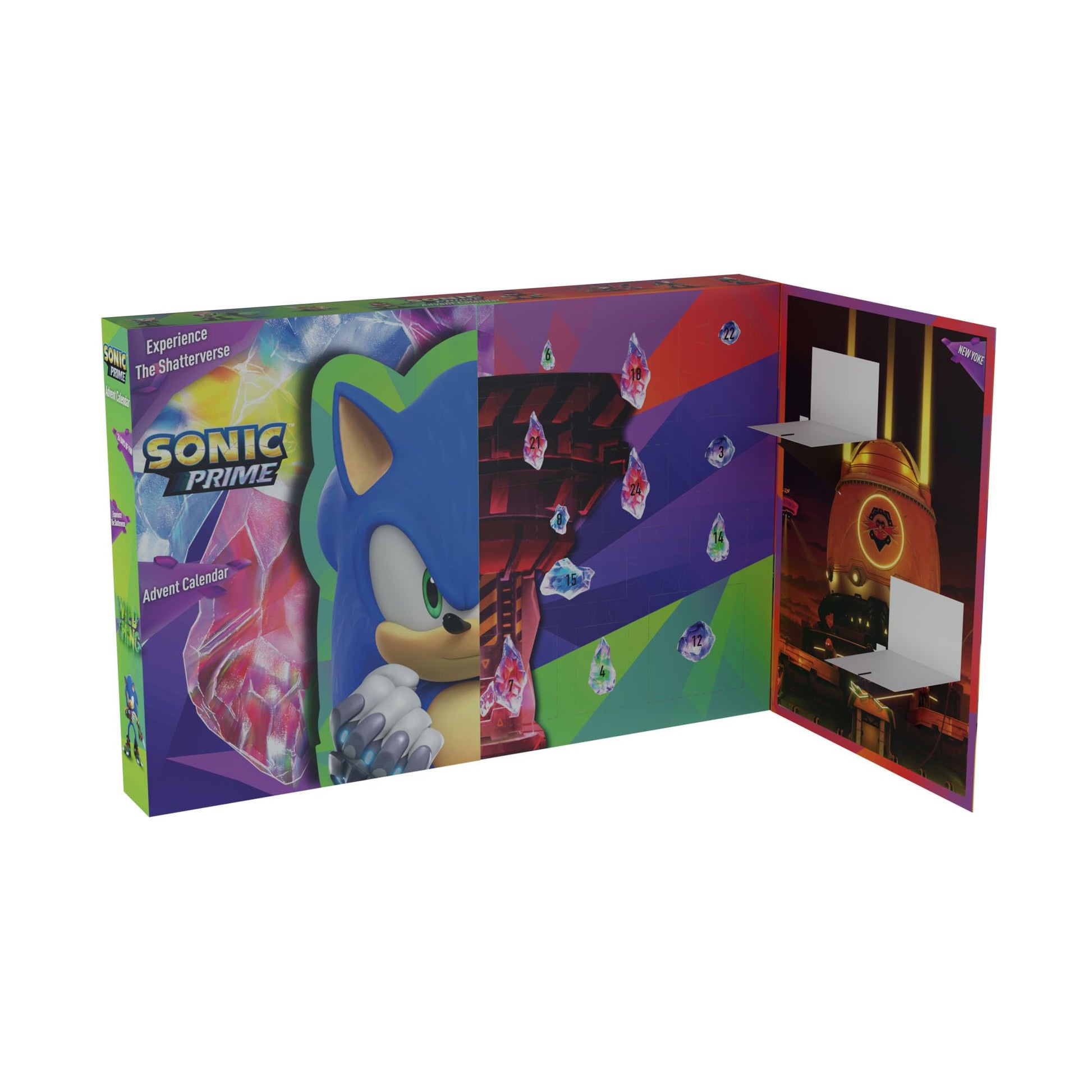 Bandai Sonic Prime Advent Calendar | Sonic The Hedgehog Kids Advent Calendar 2023 With Figures Stickers And More Based On The Sonic Prime Netflix Series | Sonic Toys Make Great Christmas Gifts - Medaid International