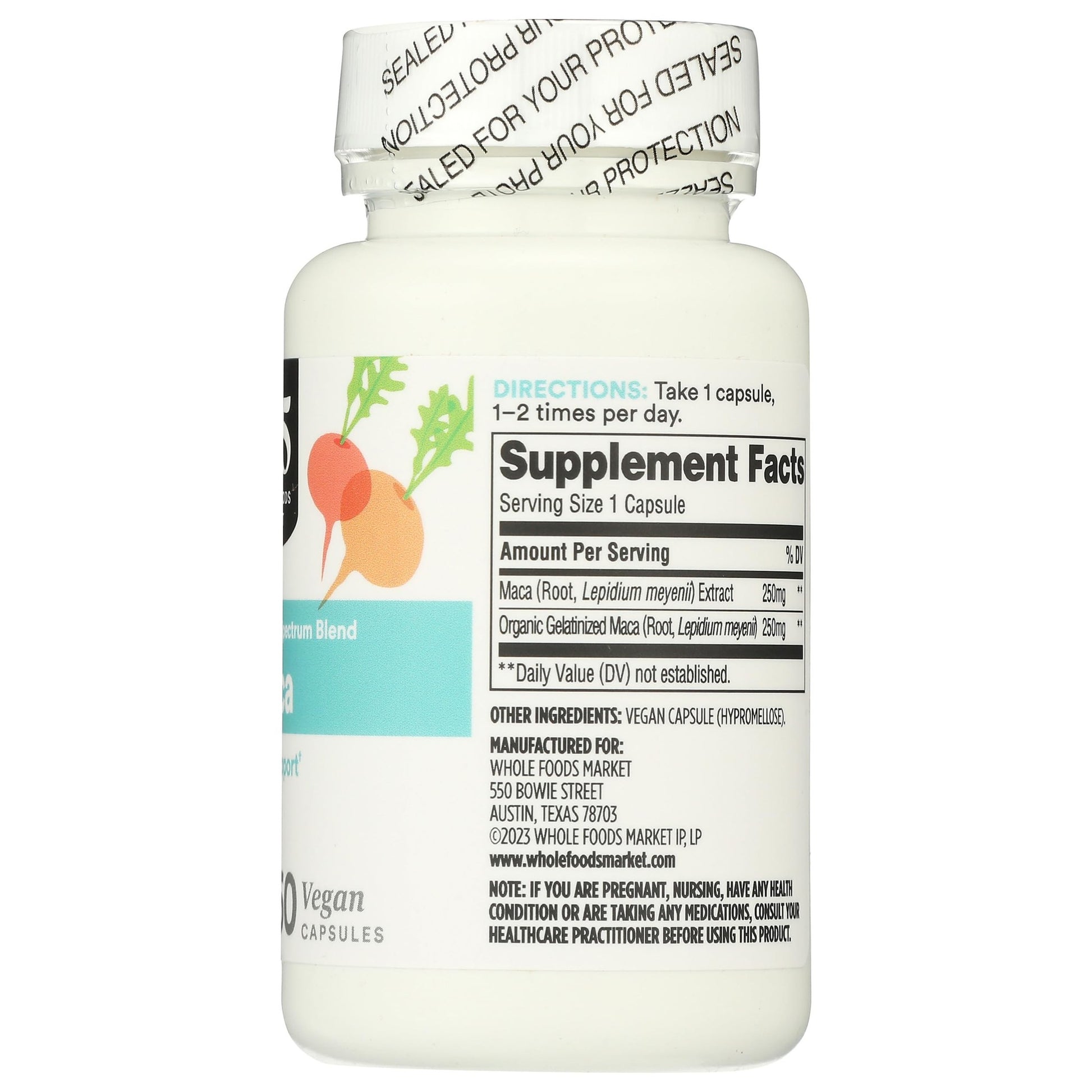 365 by Whole Foods Market, Maca Standardized + Full Spectrum Blend, Libido Support, Vegan Capsules, 60 Count - Medaid International