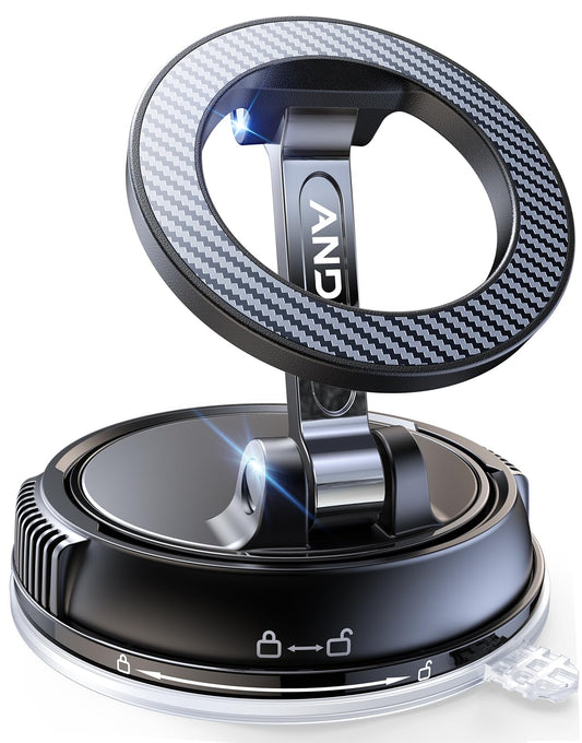 ANDERY Car Phone Holder for Magsafe [78+LBS Strongest Suction & 2400gf Magnetic] 360° Adjustable Car Phone Mount, Phone Holders for Your Car for iPhone 17 Pro Max 16 15 14 13 12 Air Plus, Carbon Fiber - Medaid International