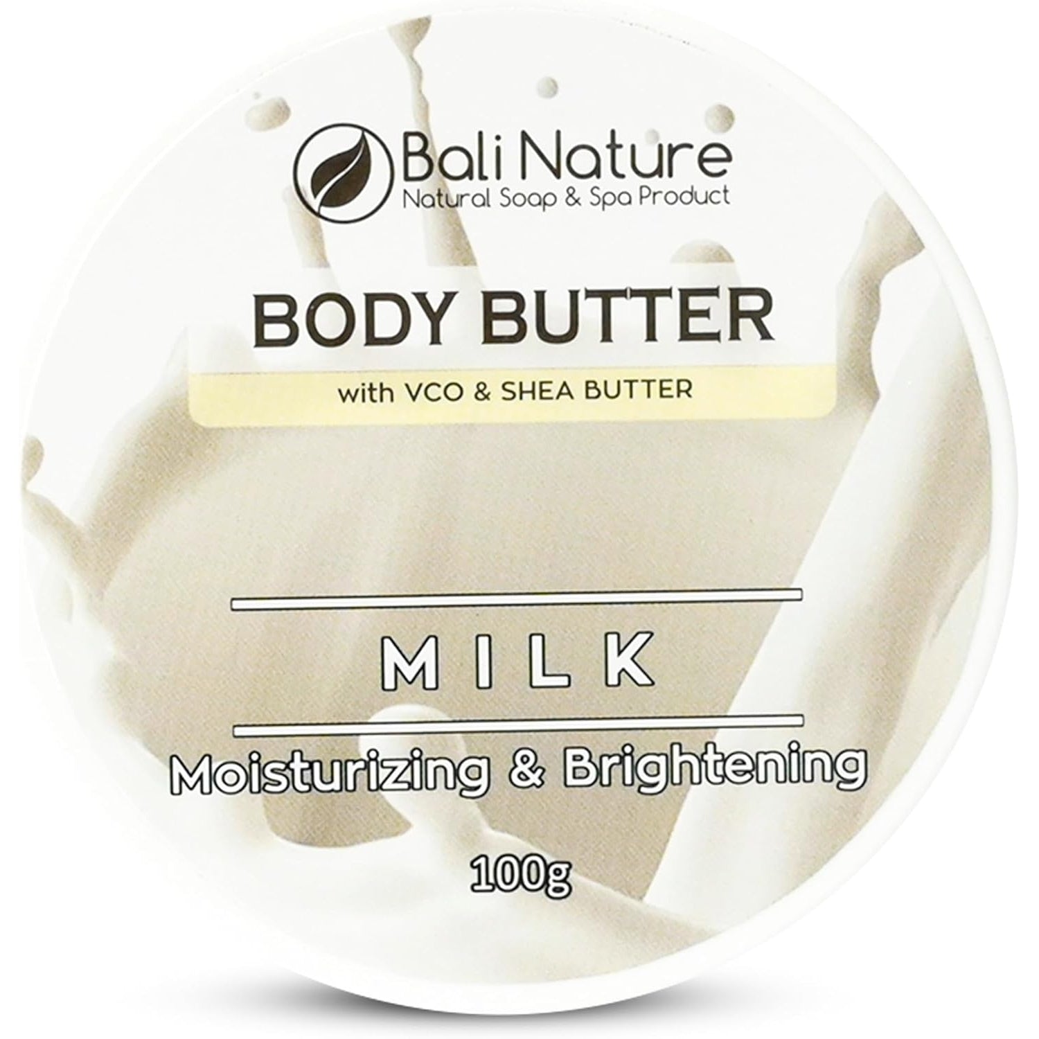 Bali Body Butter with VCO & Shea Butter, 100g, Moisturizing & Soothing (Regular, Milk) - Medaid - Lebanon