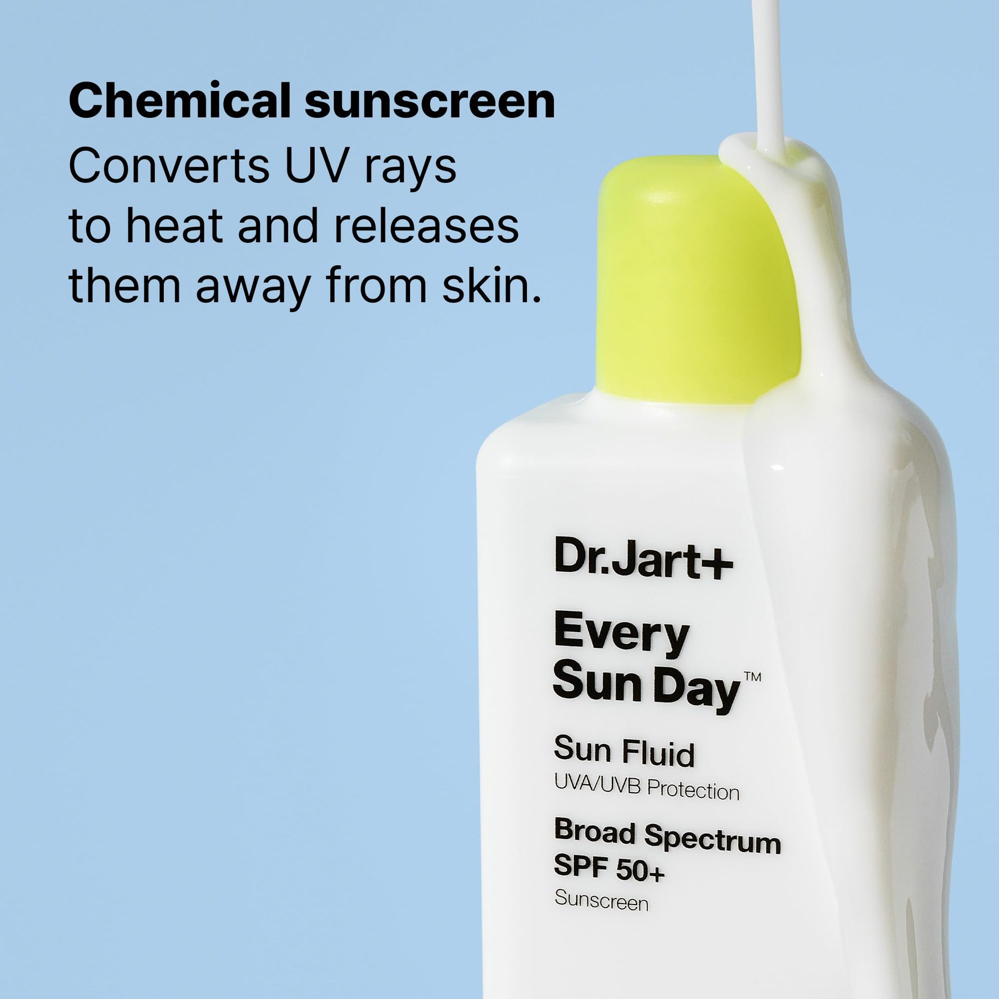 Dr.Jart+ Every Sun Day Sun Fluid Korean Sunscreen SPF 50+ for Face | Korean Skin Care, 3.38 Fl Oz - Medaid International