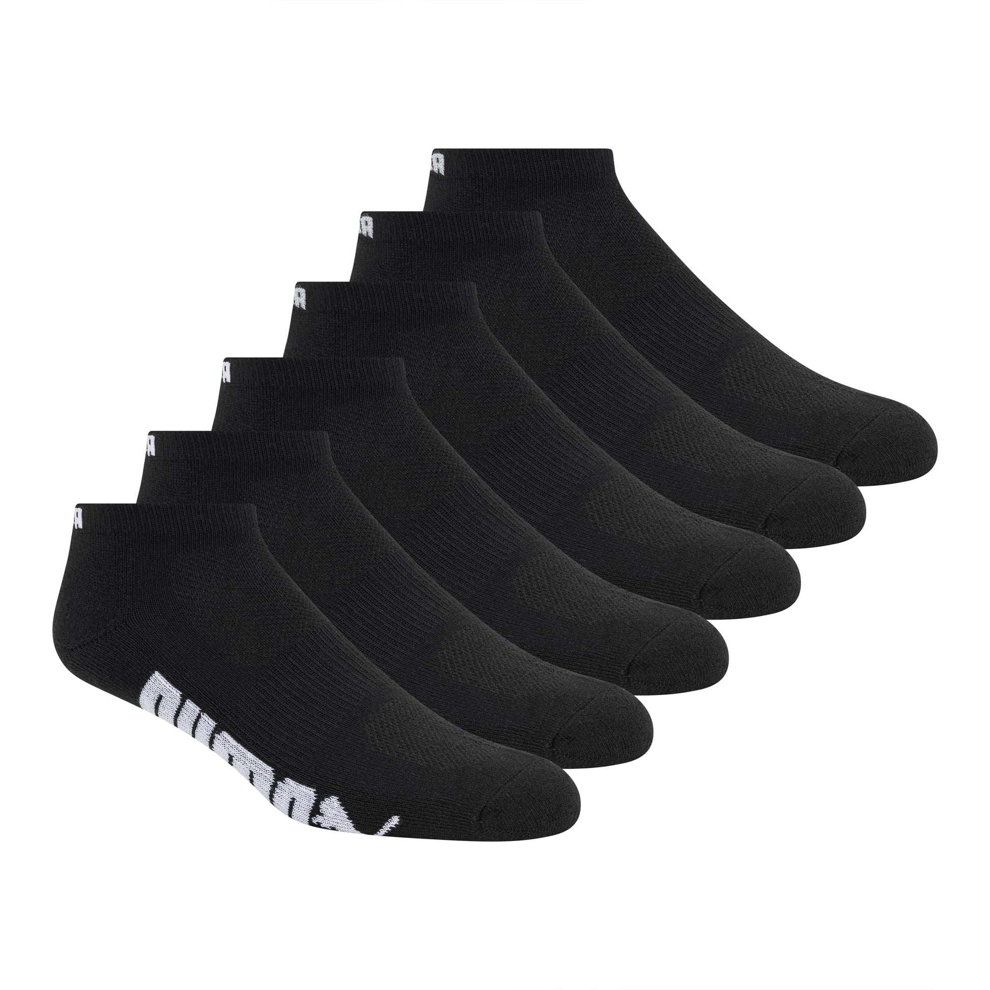 PUMA Men's 6 Pack Low Cut Socks, Black/White, 10-13 - Medaid International
