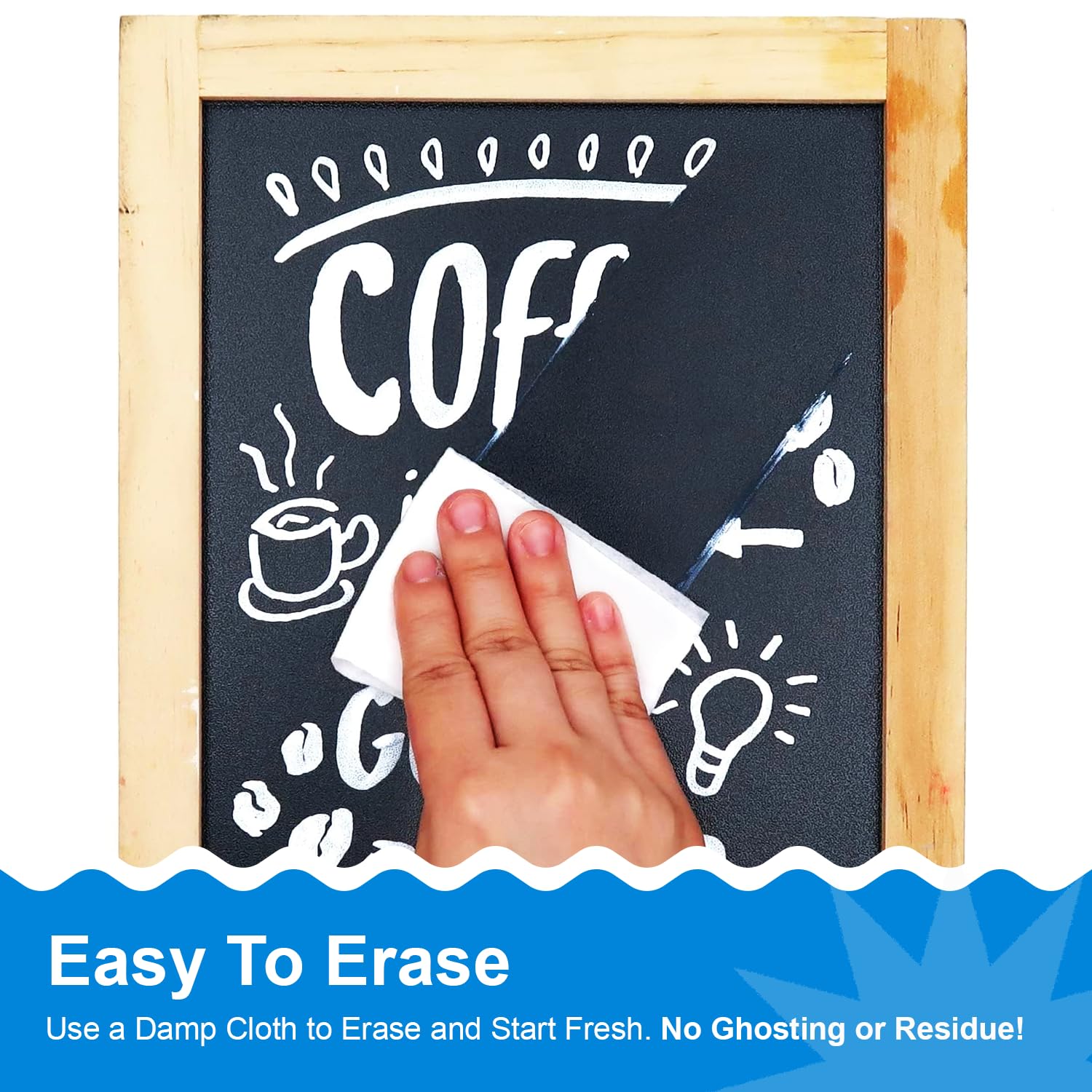 Funcils White Chalk Markers Fine Tip (5 Pack, 3mm Reversible Tip) - For Chalkboard, Blackboard, Car Windows, Glass, Acrylic Calendar | Dry erase, Erasable Thin Liquid Chalk Pens - Medaid International