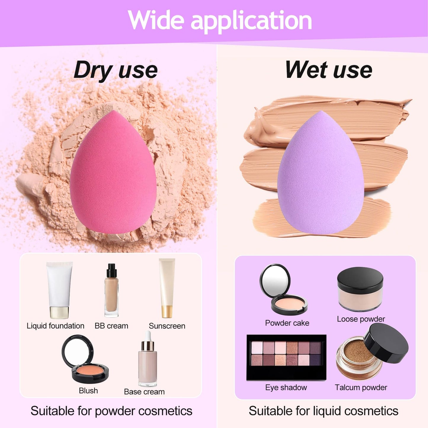 18 Pcs Mini Makeup Sponge Sets, Multicolor Makeup Blender, Beauty Sponge Blender Set for Foundation, Powder, Concealer Highlighter and Eyeshadow(Multicolor) - Medaid International