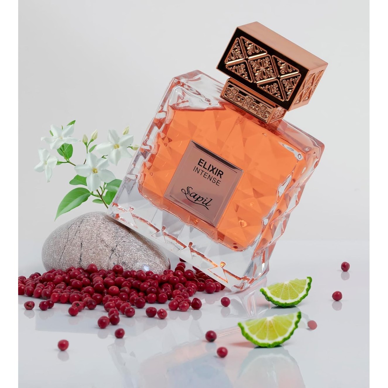 Sapil Elixir Intense Unisex Eau De Parfum – Fresh Spicy Rose Blend with Vanilla & Amber – Long-Lasting Premium Arabic Perfume for Men & Women – 3.38 oz - Medaid International