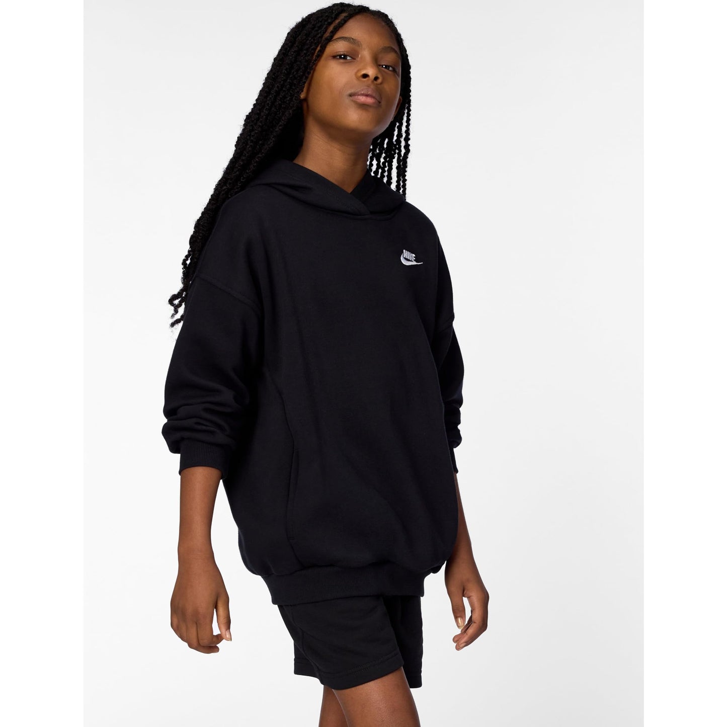 Nike Girls' Big Kids Sportswear Club, Black/White - Medaid International