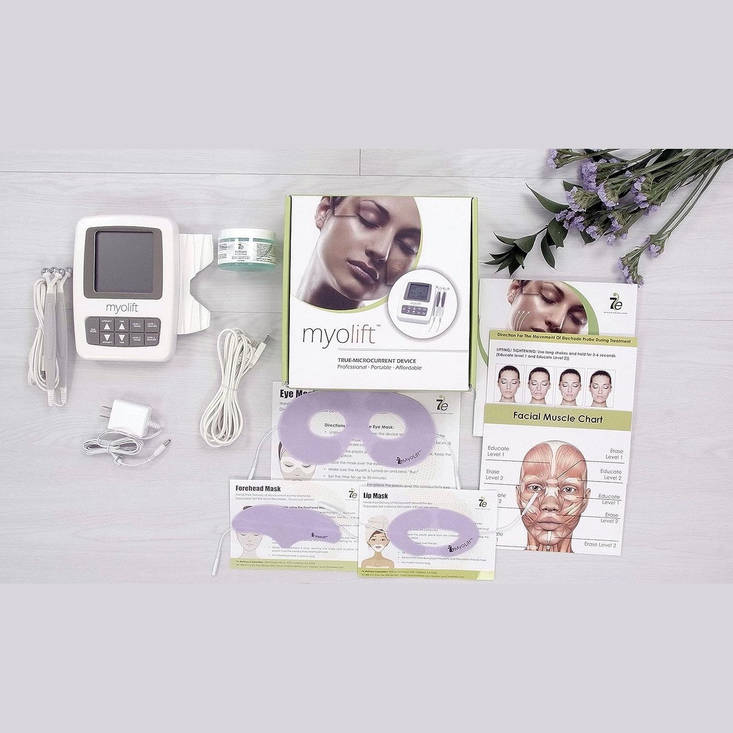 7E Wellness MyoLift Mini Microcurrent Facial Device - Non-Invasive Microcurrent Facial Device, Facial Skin Care Products for Anti Aging, Skin Tightening - Esthetician Supplies & Skin Care Tools -Face - Medaid International